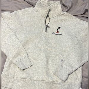 Grey Under Armour University of Cincinnati Quarter Zip Womens